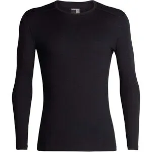 Icebreaker Sous-vêtement en laine de mérinos M Merino 200 Oasis LS Crewe Black für Herren aus Wolle Größe M schwarz
