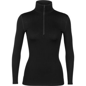 Icebreaker Unterwäsche aus Merinowolle W Merino 260 Tech LS Half Zip Black für Damen aus Wolle Größe M schwarz