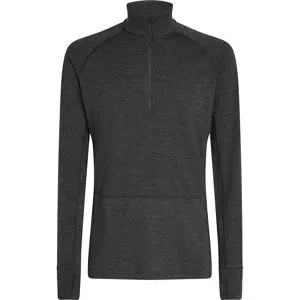 Icebreaker Unterwäsche aus Merinowolle M Merino 260 ZoneKnit? LS Half Zip Jet Heather für Herren aus Wolle Größe L Grau