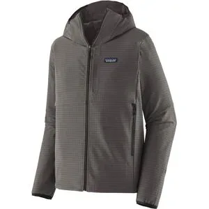 Patagonia Warmer, dehnbarer Fleece-Pullover mit Reißverschluss &ndash; Herren &ndash; M's R1 TechFace Hoody Forge Grey M's R1 TechFace Hoody