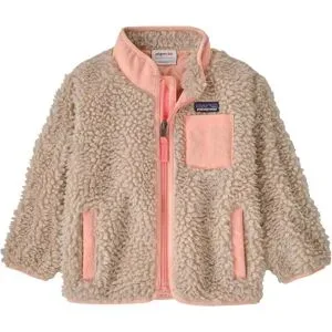 Patagonia Winddichte Fleecejacke mit Fleecefutter &ndash; Kind &ndash; Baby Retro-X Jkt Baby Retro-X Jkt Natural w/Sunlit Pink  Kindergröße 3