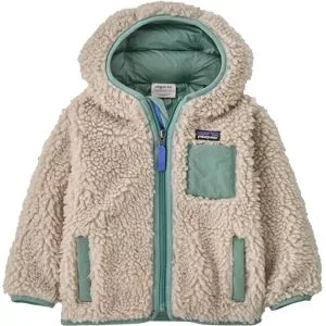 Patagonia Winddichte Fleecejacke mit Fleecefutter &ndash; Kinder &ndash; Baby Retro-X Hoody Baby Retro-X Hoody Natural w/Cover Green  -