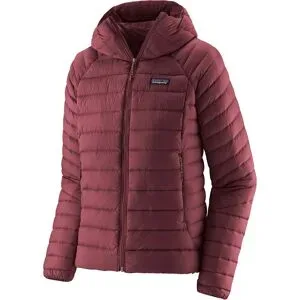 Patagonia Stepp-und Daundenjacken aus Naturdaunen &ndash; Damen / Frauen &ndash; W's Down Sweater Hoody W's Down Sweater Hoody Dark Ruby für