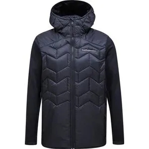 Peak Performance Isolierender und vielseitiger Stepp- Und Daundenjacken M Elevate Liner Hybrid Hood Jacket Black für Herren Größe L schwarz