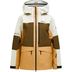 Peak Performance Skijacke aus GORE-TEX W Gravity Gore-Tex 3L Jacket Sierra Sand Meadow Moss für Damen Größe S Braun