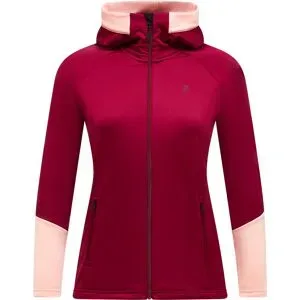 Peak Performance Schnell trocknendes Fleece W Rider Essentials Zip Hood Vertical Zenit für Damen Größe S Bordeaux