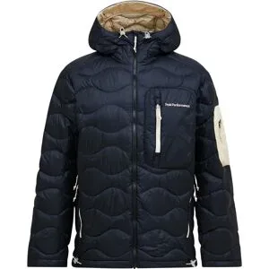 Peak Performance Warme Daunenjacke für Skitouren M Helium Utility Down Hood Black Sand Fog für Herren Größe L schwarz