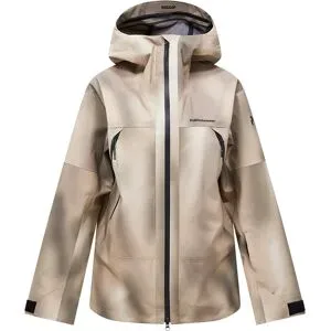 Peak Performance Veste technique de freeride W Edge 3L Aop Jacket 336 Beam Fade für Damen Größe S Beige