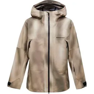 Peak Performance Veste de ski freeride M Edge 3L Aop Jacket 336 Beam Fade für Herren Größe S Beige