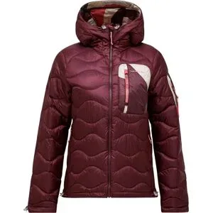 Peak Performance Veste à capuche ultralégère et compressible W Aop Helium Utility Down Porto 331 Snowbank für Damen Größe S Bordeaux