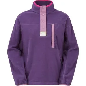 Picture Organic Clothing Halbgeknöpfter Fleecepullover mit Stehkragen Arcca W 1/4 Fleece Grape Royal für Damen Größe S Violett