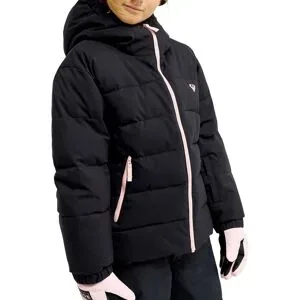Roxy Stepp- Und Daundenjacken &ndash; Mädchen &ndash; Snowyhill Snowyhill Puffy Girl Jacket True Black  Kindergröße 10 Jahre schwarz