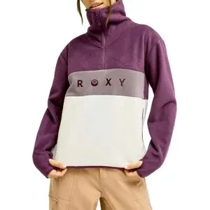 Roxy Polaire fine demi-zippée Icedrift Layer Blackberry Wine für Damen Größe S Bordeaux