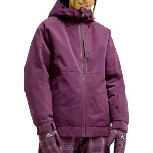 Roxy Veste de ski imperméable Crystal Clear Jacket Blackberry Wine für Damen Größe XS Bordeaux