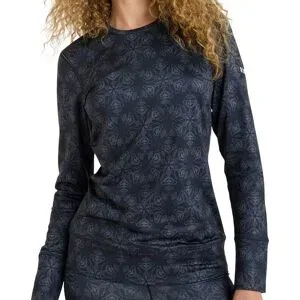 Roxy Erste Schicht Technisch Daybreak Brushed Top True Black Snowflakes für Damen Größe M Navy blau
