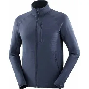 Salomon Warmes und leichtes technisches Fleece Sntial Lightwarm FZ M Blue Nights für Herren Größe M Navy blau