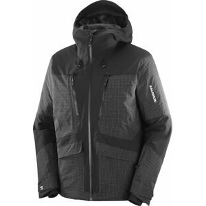 Salomon Wasserdichte und warme Skijacke Spark Jacket M Deep Black für Herren Größe M schwarz