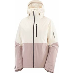 Salomon Isolierende Skijacke aus PrimaLoft® Highland Jacket W Whisper White/Etherea für Damen Größe M Beige