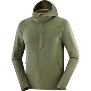 Salomon Warmes und leichtes technisches Fleece Sntial Lightwarm HD M Grape Leaf für Herren Größe L Khaki