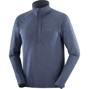 Salomon Warmes und leichtes technisches Fleece Sntial Lightwarm HZ M Blue Nights für Herren Größe S Navy blau
