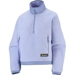 Salomon Kurze Fleecejacke mit halbem Reißverschluss &ndash; Damen / Frauen &ndash; Chroma Fleece Crop HZ W Chroma Fleece Crop HZ W Brunnera Blue