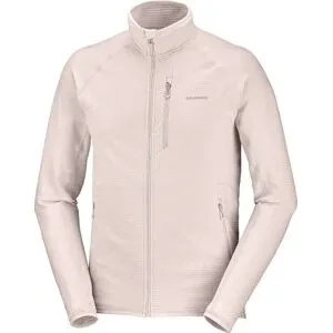 Salomon Leichtes Stretch-Fleece &ndash; Herren &ndash; Sntial Lightwarm FZ M Sntial Lightwarm FZ M Silver Cloud für Herren Größe L Weiß