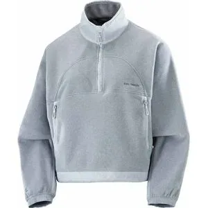 Salomon Fleece-Jacke für Wanderungen mit Reißverschlusskragen &ndash; Damen / Frau &ndash; Chroma Fleece Crop HZ W Chroma Fleece Crop HZ W Trade
