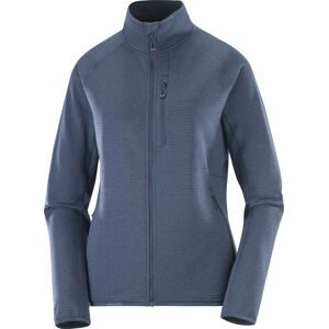 Salomon Leichter Stretch-Fleece mit Reißverschluss &ndash; Damen / Frau &ndash; Sntial Lightwarm FZ W Blue Nights Sntial Lightwarm FZ W Blue