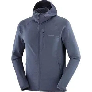 Salomon Leichte Stretch-Fleecejacke mit Reißverschluss &ndash; Herren &ndash; Sntial Lightwarm Hd M Blue Nights Sntial Lightwarm Hd M Blue Nights