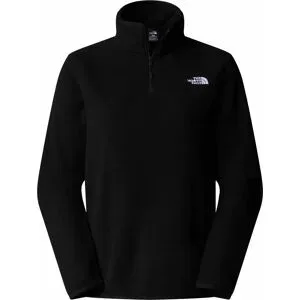 The North Face Fleecepullover mit halbem Reißverschluss W Glacier Fleece 1/4 Zip Jacket TNF Black für Damen Größe XL schwarz