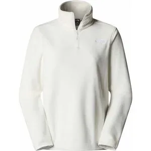 The North Face Fleece mit halbem Reißverschluss W Glacier Fleece 1/4 Zip Jacket White Dune für Damen Größe L Beige