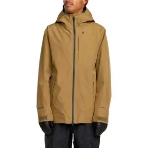Volcom Wasserfeste und atmungsaktive Snowboardjacke aus GORE-TEX ePE Tester 3L Gore-Tex Jacket Bronze für Herren aus Leder Größe M Braun
