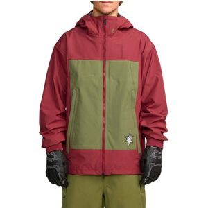 Volcom Wasserfeste und atmungsaktive Snowboardjacke Arthur 3L Jacket Burnt Red für Herren aus Wolle Größe M Rot
