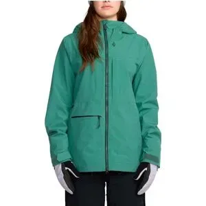 Volcom Wasserfeste und atmungsaktive Snowboardjacke Cloudbreaker Stretch 30K Jacket W Spruce Green für Damen aus Leder Größe S Grün