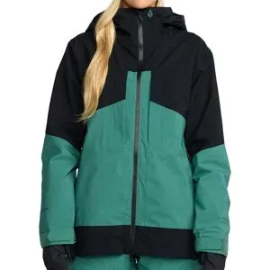 Volcom Wasserfeste und atmungsaktive Snowboardjacke aus GORE-TEX ePE- Damen / Frau At Stretch Gore-Tex Jacket W Spruce Green für Damen aus Wolle -