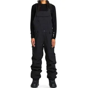 Volcom Wasserfeste und atmungsaktive Snowboard Latzhose Creston 3D Stretch Bib Overall W Black für Damen Größe M schwarz