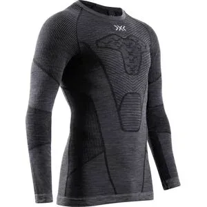 X-Bionic Technisches T-Shirt aus Merinowolle Symbio Merino Shirt LS M Rhino Grey für Herren aus Wolle Größe XL Grau