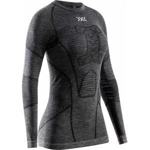 X-Bionic Technisches T-Shirt aus Merinowolle Symbio Merino Shirt LS W Rhino Grey für Damen aus Wolle Größe M Grau