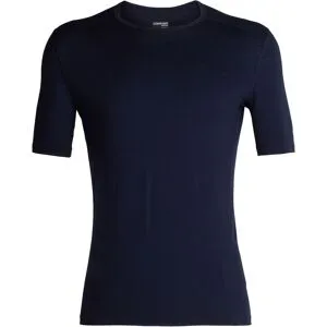 Icebreaker Kurzarm-Baselayer aus Merinowolle, 200 g/m² Mens 200 Oasis SS Crewe Midnight Navy    für Herren aus Wolle Größe S Blau
