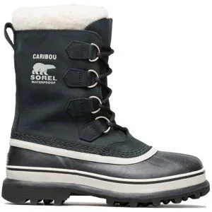Sorel Après-skis chauds et imperméables Caribou WP W Black Stone für Damen aus Leder Größe 38 schwarz