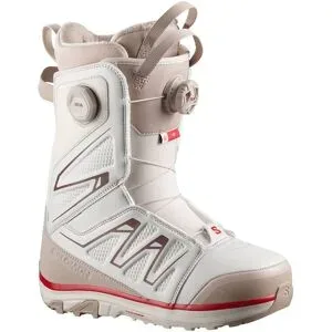 Salomon Snowboard-Boots Ivy BOA SJ BOA Almond Milk/White Pepper/Haute Red für Damen Größe 38,5 Weiß