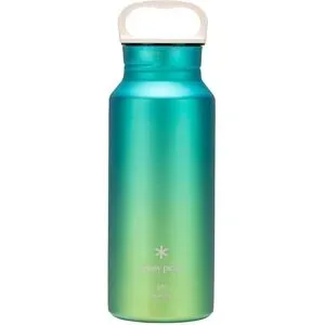 Snow Peak Feldflasche / Trinkflasche aus Titan Titanium Aurora Bottle 600 Ml In Ocean  Grün