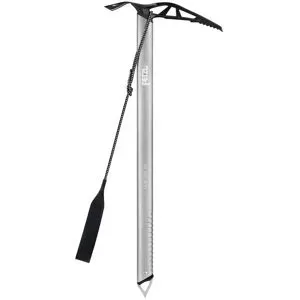 Petzl Leichter Eiskletter-Eispickel für Gletscherwanderungen mit Handgelenkschlaufe Glacier Linkin Gray  Größe 68 cm Grau