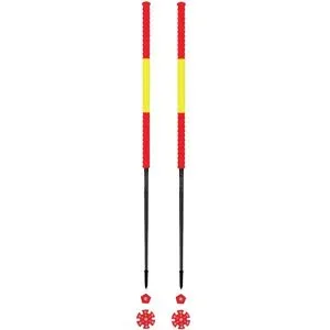 Les batons d'Alain Skitourenstöcke Espagne  Größe 135 cm Rot