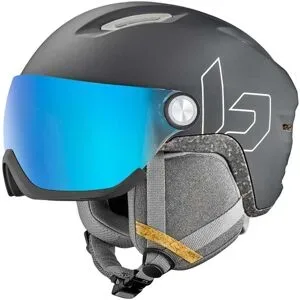 Bollé Skihelm mit integriertem Visier V-Atmos Black Matte für Herren Größe 52-55 cm Grau