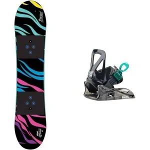 Burton Snowboard Snowboard Set Mini Grom 2024  aus Wolle schwarz