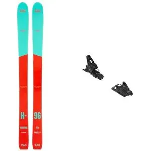 Zag Ski Set inkl. Bdg. Freeride Skier &ndash; Damen / Frau &ndash; Harfang 96 Lady 2026 Alpinski-Set H96 Lady 2024 für Damen aus Holz Rot