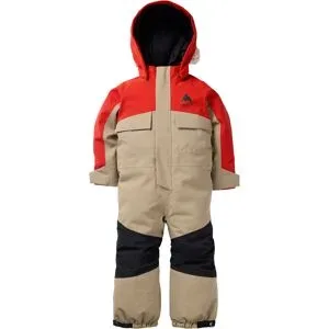 Burton Combinaison de ski/snowboard Toddlers 2L One Piece Flame Scarlet Summit Taupe  aus Wiederverwertete Materialien Kindergröße 3 Jahre -