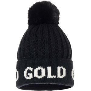 Goldbergh Wollmütze mit Bommel Hodd Black/White für Damen aus Wolle schwarz