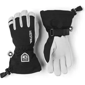 Hestra Skihandschuhe aus Leder Army Leather Heli Ski Jr. Glove Black  aus Leder Kindergröße 4 schwarz